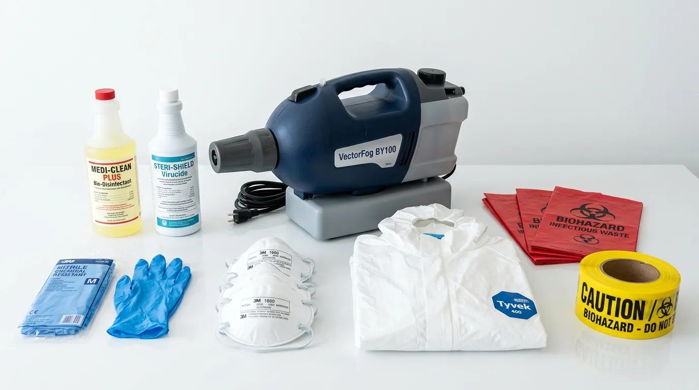 Professional biohazard remediation crew working in Baldwin